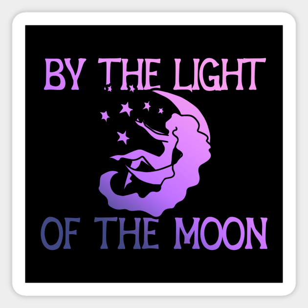 By the light of the Moon Sticker by bubbsnugg